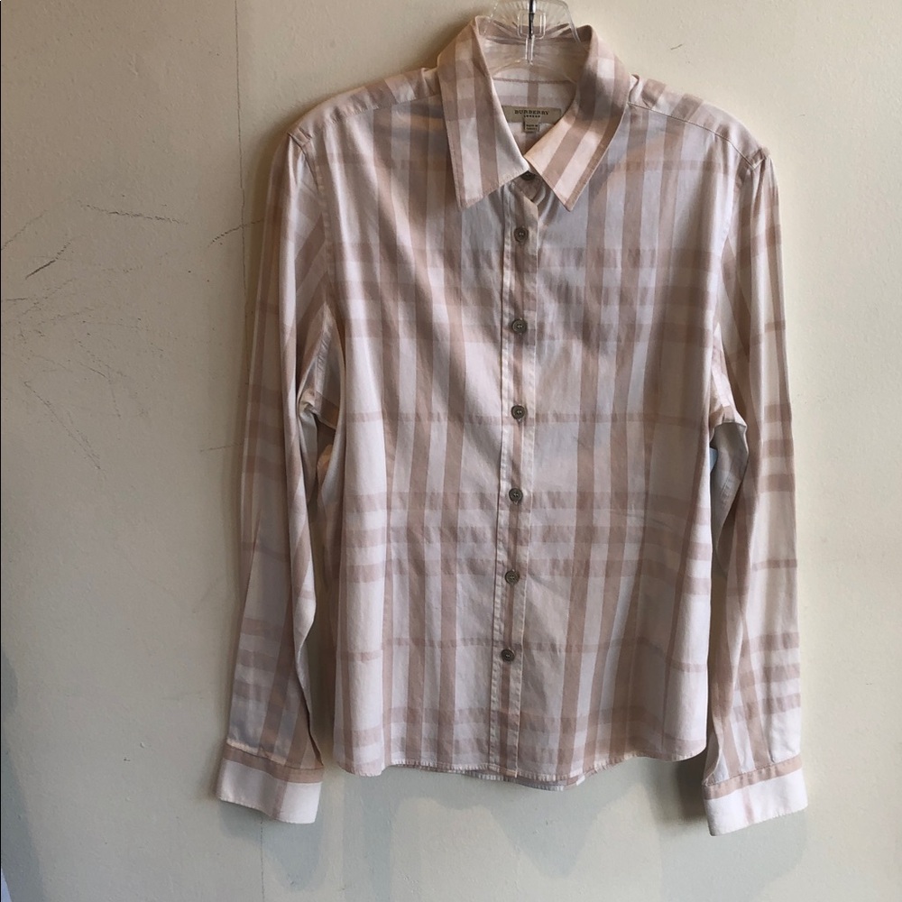 Burberry Light Beige Checkered Shirt